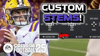 How to use CUSTOM STEMS in College Football 25