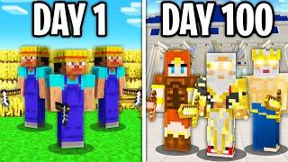 I Survived 100 Days in DIFFERENT CIVILIZATIONS in HARDCORE Minecraft