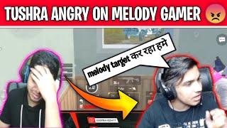 GoD Tushar op Angry On Melody Gamer  @godtusharop1 @godpraveenyt1 @ssiminsskr Pubglite