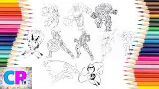 Iron ManFantastic 4SupermanSpidermanBatman ...ColoringAll Superheros DrawingColoring Pages  Tv