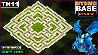 NEW BEST TH11 base 2022 with COPY LINK  COC Town Hall 11 HybridTrophyFarm Base - Clash of Clans