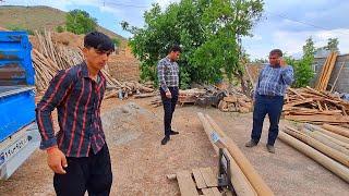 All together for Abolfazl cementing the roof of the house with the help of a cousin