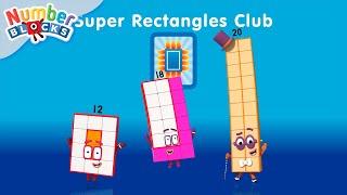 Super Rectangles Club 🟥  Learn to count - Numberblocks Full Episodes  Maths for Kids