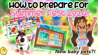 How to PREPARE For SUMMER FEST In Adopt Me *2024* Its Cxco Twins