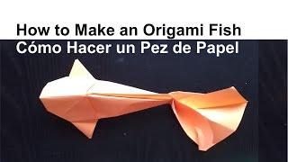 How to Make an Origami Paper Koi Fish - Cómo Hacer un Siluro o Carpa de Papel Manualidades Peces 