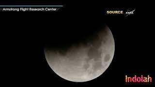 Detik detik Penampakan Puncak Gerhana Bulan Super Blue Blood Moon 2018