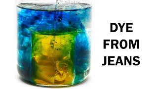 Extracting the blue dye in jeans