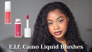 e.l.f camo liquid blush TRY- ON & REVIEW