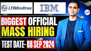 LTI Mindtree & IBM Biggest Mass Hiring 2025 Batch  Off-Campus & On-Campus