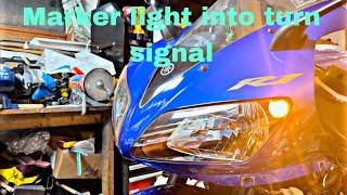 How to make marker light into a turn signal on a Yamaha R1