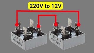 How To Make 220V to 12V 60A Battery Charger  Full Bridge Rectifier Circuit