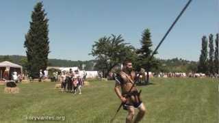 KORYVANTES Demonstration of Sarissa use on GALLO-ROMAN Festival 2012