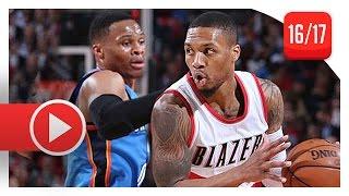 Russell Westbrook vs Damian Lillard PG Duel Highlights 2016.12.13 Blazers vs Thunder - SICK