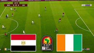 Egypt vs Côte dIvoire  Africa Cup of Nations 2022  Match Smoke Patch V4 PES 2021  Gameplay PC