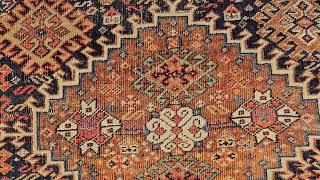19th Century Persian Shahsavan Tribal Bag Face with Soumak Woven Designs 1839 The Persian Knot