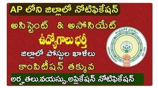 AP లో అసిస్టెంట్ & అసోసియేట్ ఉద్యోగాల భర్తీకి నోటిఫికేషన్ విడుదల ఇంటర్వ్యూ మాత్రమే