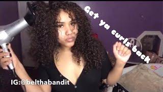 CURLY HAIR ROUTINE  FT at home remedy  #curlyhair