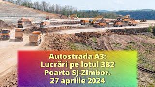 Autostrada A3 lucrări între Poarta SJ și  Zimbor 27 aprilie 2024