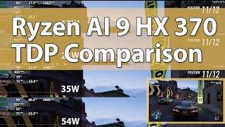 AMD Ryzen AI 9 HX 370 cTDP Test 17W vs 24W vs 35W vs 54W Gaming Comparison Vivobook S16 M5606WA