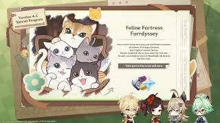 Genshin Impact 4.5 Special Program Recap  Event - Feline Fortress Furrdyssey