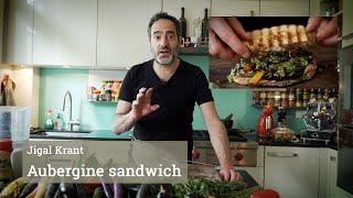 Jigal Krant maakt een sandwich met aubergine & courgette