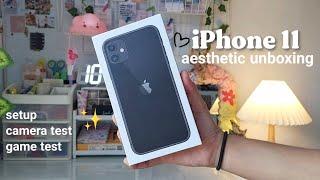 iPhone 11 in 2023 Aesthetic unboxing set-up camera test ️