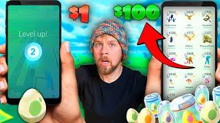 $1 Vs $100 Pokémon GO Accounts..Over 300 Eggs Hatched