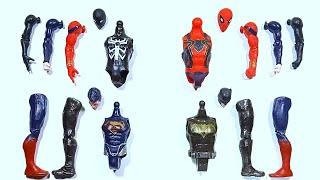 ASSEMBLE TOYS AVENGERS Spider-Man Batman Black Spider-Man And Superman  Actionfigure Toys