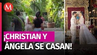 Ponen fin a los rumores Christian Nodal y Ángela Aguilar se casan en una boda