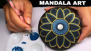Dot Art Mandala Stone Painting Rocks Tutorial  How to Paint Mandala for Beginners #mandala #dotart