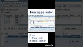 How to create Purchase order in SAP@prajakta4801PO creationVideo15