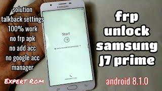 2019 SOLUTION  Android 8.1.0 Samsung J7 Prime Unlock FRP Bypass Google Account