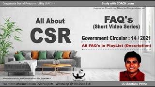 38 Registration of Agency on MCA Portal CSR 1 Form  CSR Projects