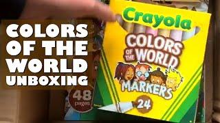 What’s in the Box? Unboxing Crayola Colors of the World crayons colored pencils and markers.