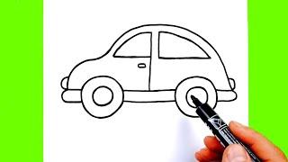 Very Easy Car Drawing How To Draw A Car The Easy Way Step By StepÇizim Saati Art Easy Car Drawing