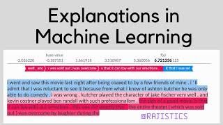 Explanations in Machine Learning