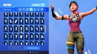 BULLSEYE SKIN SHOWCASE WITH ALL FORTNITE DANCES & EMOTES