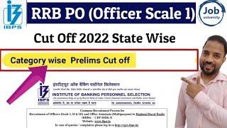 IBPS RRB PO 2022 Pre Cut Off State wise + Category wise #IBPS_RRB_PO #IBPS