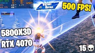 Ryzen 7 5800X3D  RTX 4070  Fortnite Solo Ranked Benchmark  Performance Mode