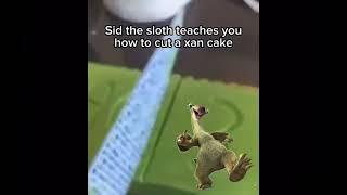 Sid shows you how to cut a xan cake