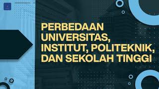 PERBEDAAN UNIVERSITAS INSTITUT POLITEKNIK DAN SEKOLAH TINGGI