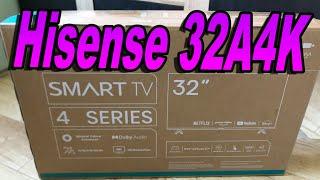Телевизор Hisense 32A4K. Распаковка обзор список доступных приложений на VIDAA