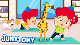 Animal Yoga  Do the Animal Pose  Yoga At Home for Kids  Playtime Songs for Kids  JunyTony