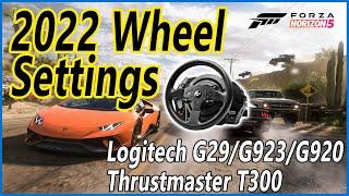 2022 UPDATED Steering Wheel Settings for Forza Horizon 5  Thrustmaster + Logitech G29  G920  G923