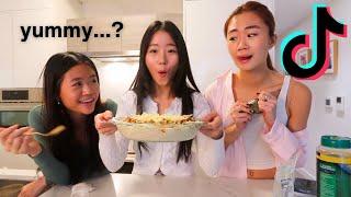 TikTok For You Page decides What We Eat For a Day *VIRAL RECIPES*
