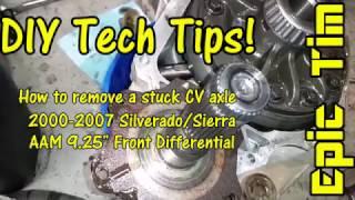 DIY - How to remove a stuck left front axle stub Chevy IFS AAM 9.25