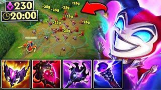 When Shaco gets PERFECT Farm for 23 minutes straight FASTEST FULL BUILD EVER