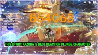 This is Why Kazuha is Best Reaction Plunge Character - Destroy 2.1M HP Boss with 2 Hit