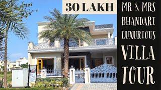 30 LAKH  Mr & Mrs Bhandari Luxurious 5 BHK House Tour  INTERIOR DESIGN IDEA IN VILLAS