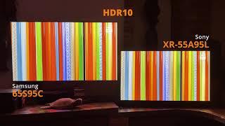 Sony A95L vs Samsung S95C - porównanie najlepszych telewizorów QD-OLED HDR HDR10+ Dolby Vision